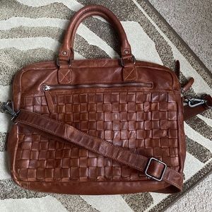 Leather computer bag